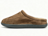 MEN'S BROWN MICRO SUEDE CLOSED BACK MULE WINTER SLIPPER