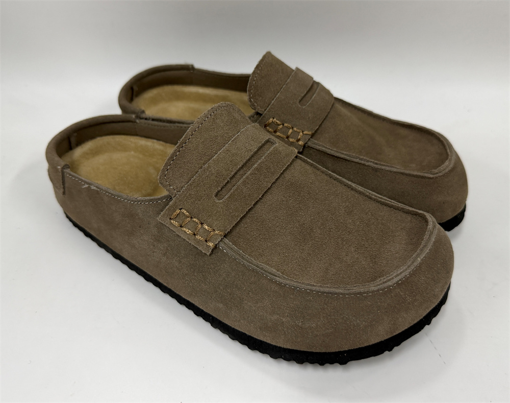 WOMEN'S FAUX SUEDE LOAFER MULE SLIDE