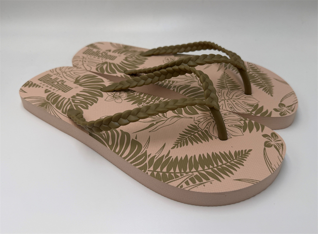 WOMEN'S TROPICAL LEAF PRINT FLIP FLOP