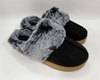 WOMEN'S FAUX FUR COLLAR PLATFORM MULE SLIPPER