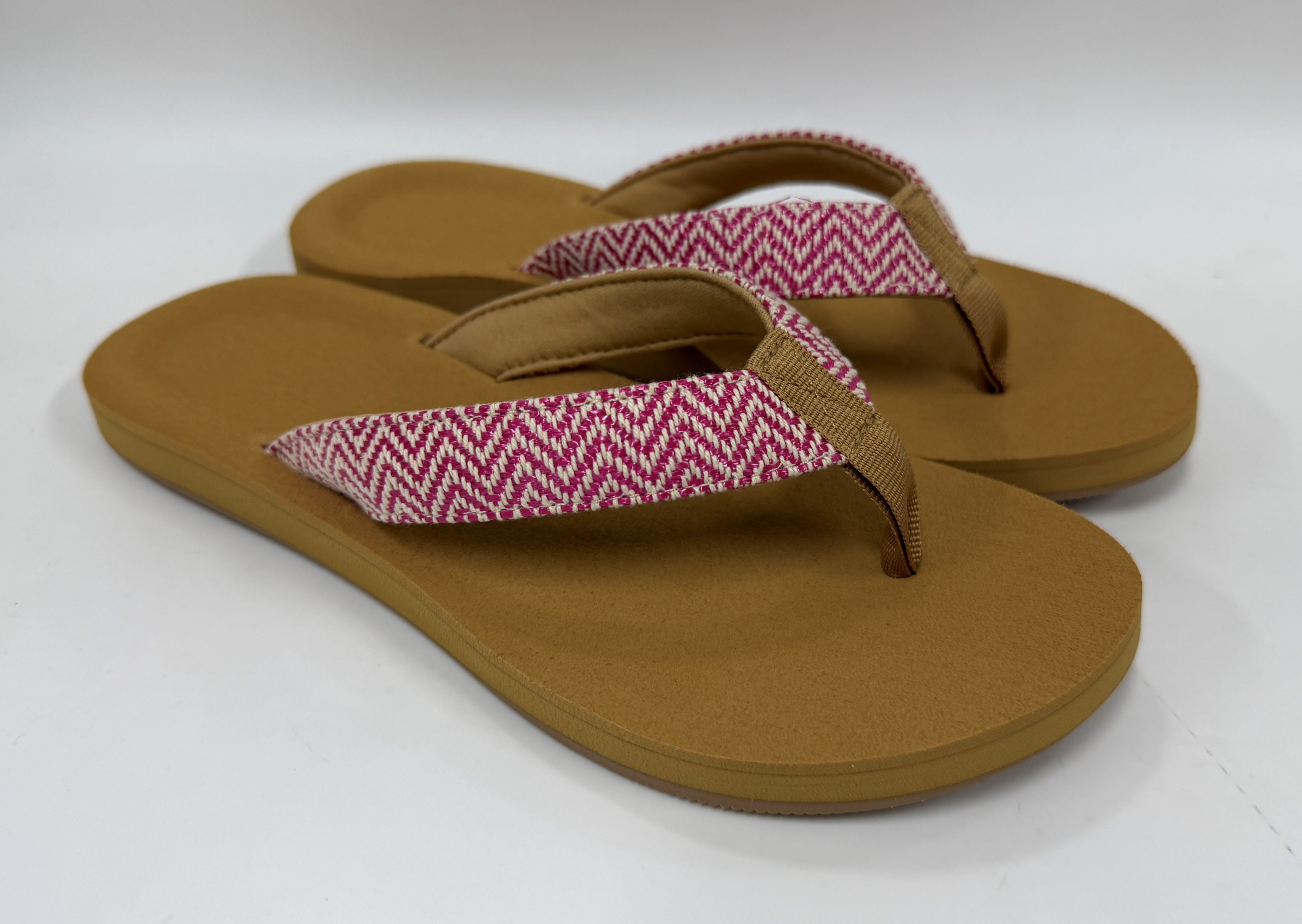 WOMEN'S MIX WOVEN STRAP FLIP FLOP