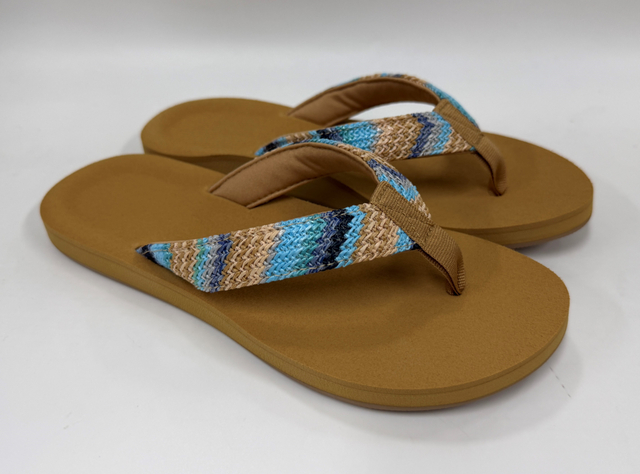 WOMEN'S MIX WOVEN STRAP FLIP FLOP