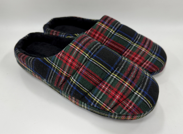 MEN'S TARTAN PLAID FLEECE SLIPPER