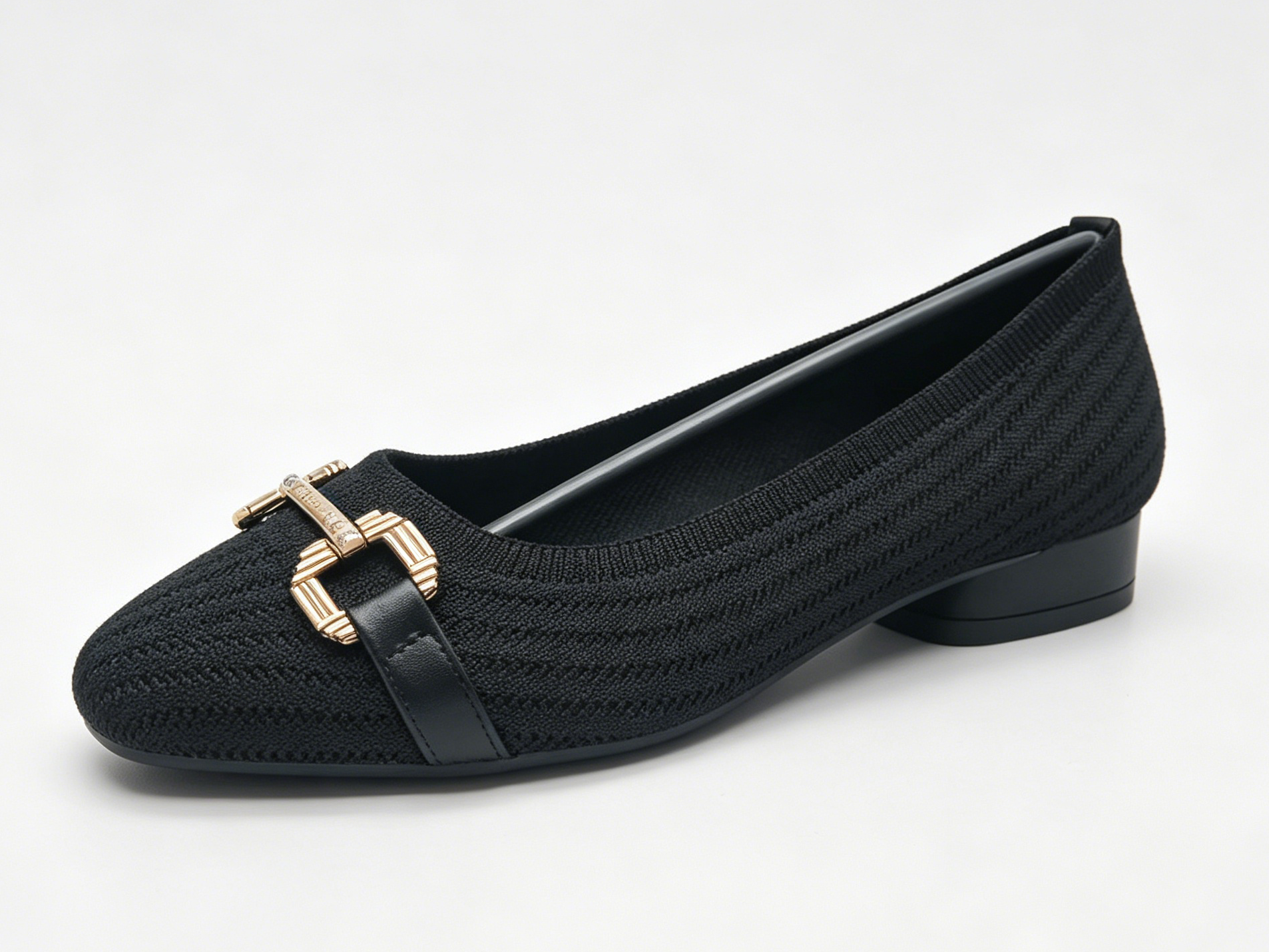 WOMEN'S WAVY FLYKNIT METAL BUCKLE FLAT