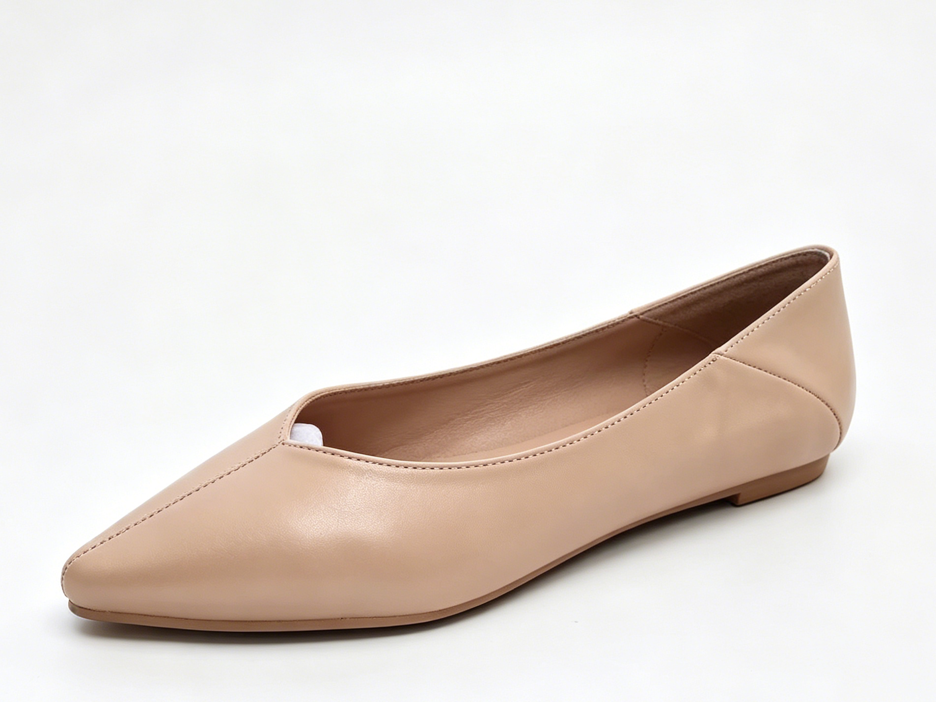 WOMEN'S V-CUT POINTED SLIP ON FLAT