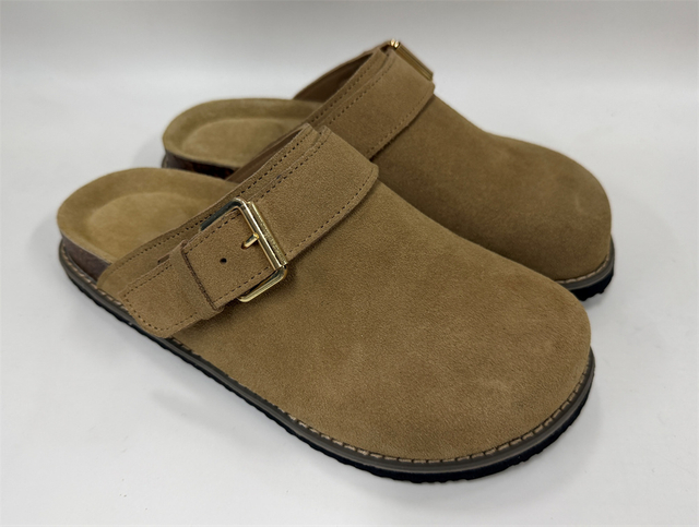 WOMEN'S FAUX SUEDE AJUSTABLE BUCKLE MULE CLOG