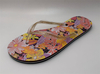 WOMEN'S TROPICAL FLORAL GLITTER STRAP FLIP FLOP