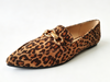 WOMEN'S LEOPARD GOLD HORSEBIT POINTED LOAFER FLAT