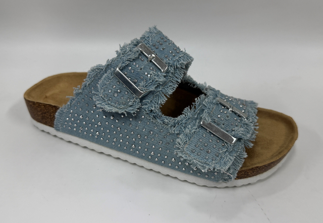 WOMEN'S FRINGED RHINESTONE FOOTBED