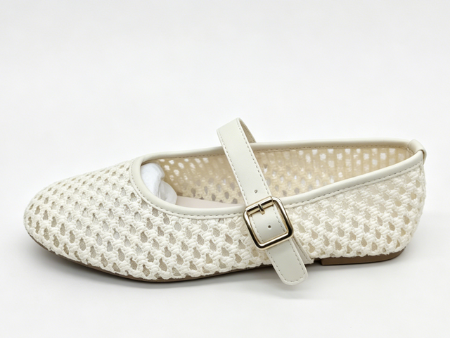 WOMEN'S HOLLOW CORCHET MARY JANE FLAT SHOE