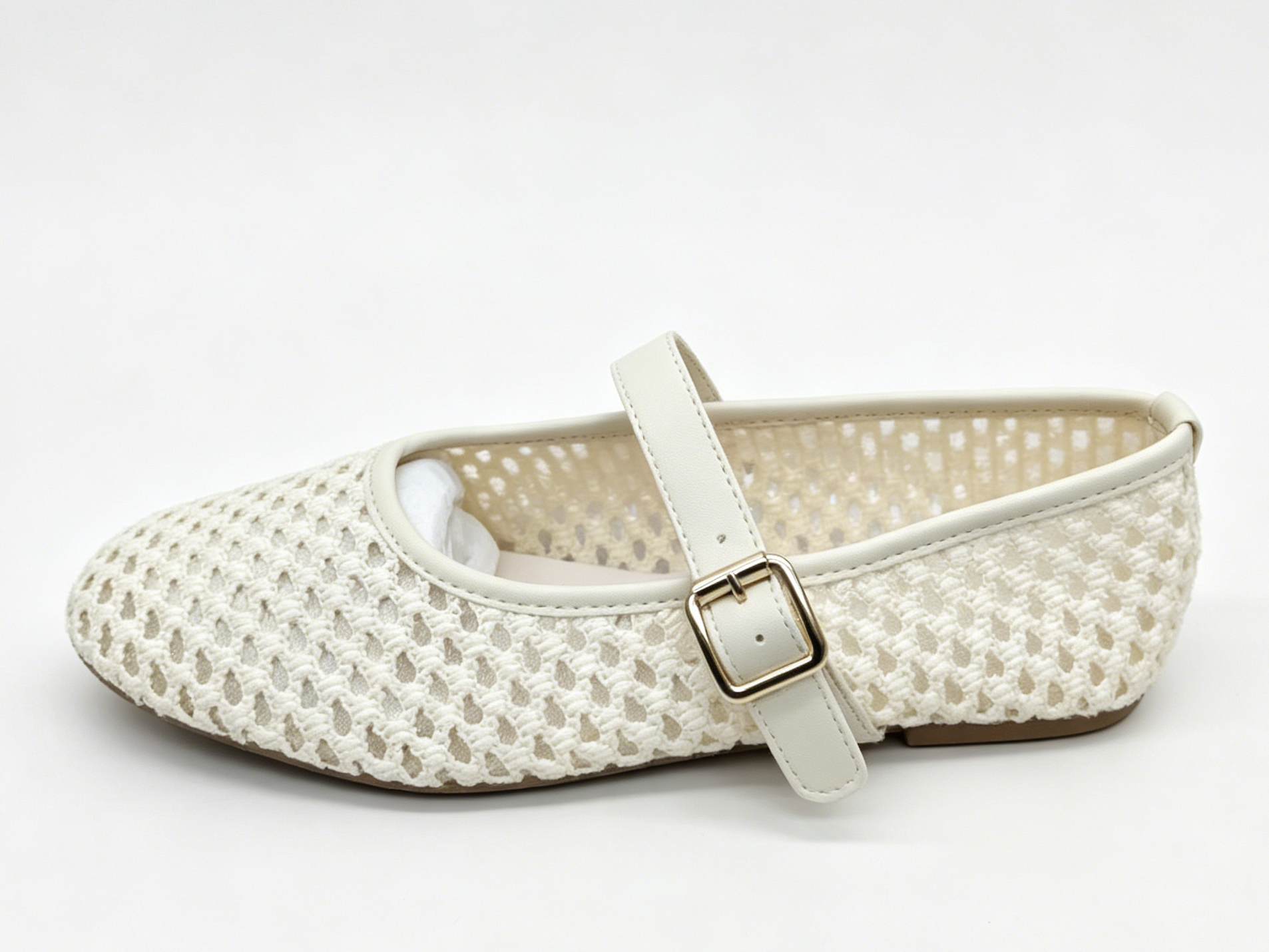 WOMEN'S HOLLOW CORCHET MARY JANE FLAT SHOE