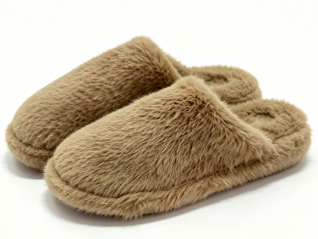 WOMEN'S FLUFFY FAUX FUR MULE SLIDE SLIPPER