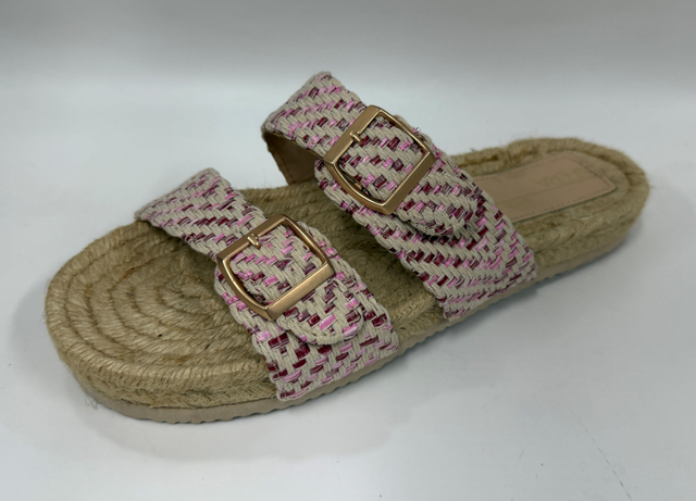 WOMEN'S DOUBLE BUCKLE ESPADRILLE FOOTBED