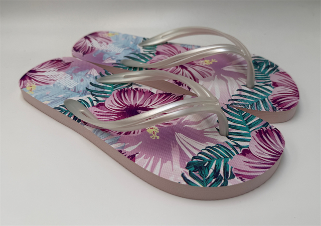 WOMEN'S HIBISCUS FLORAL PRINT FLIP FLOP