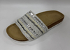 WOMEN'S SILVER BEADED BOHO FOOTBED 