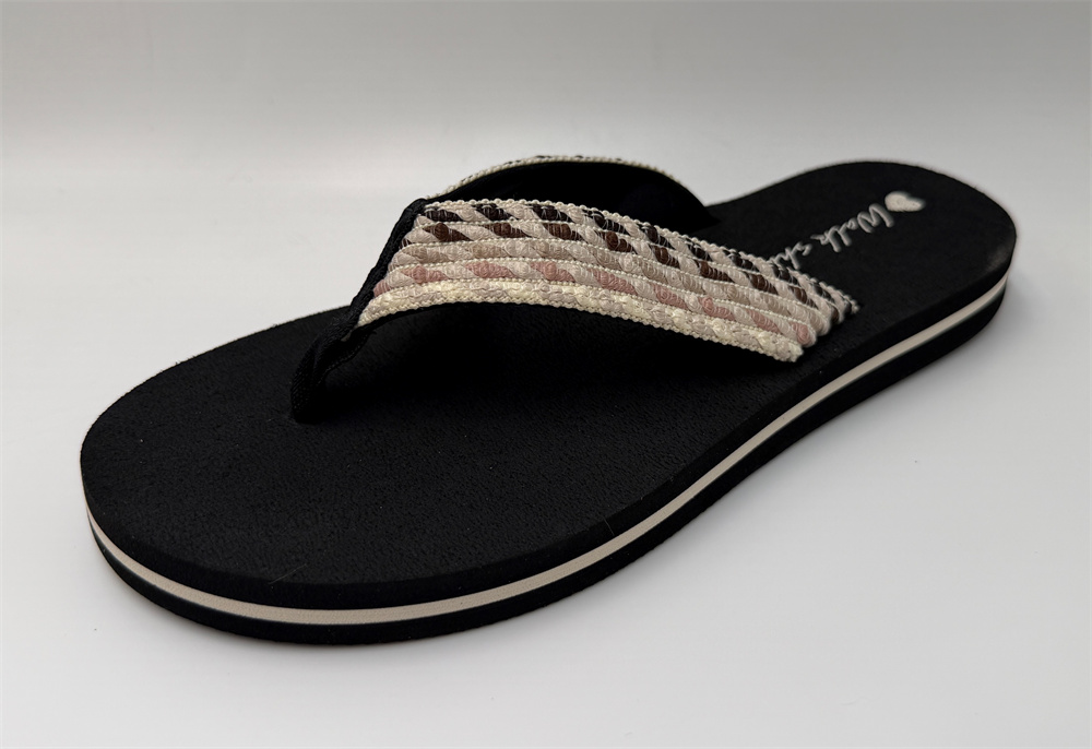 WOMEN'S MULTICOLOR BRAIDED STRAP FLIP FLOP