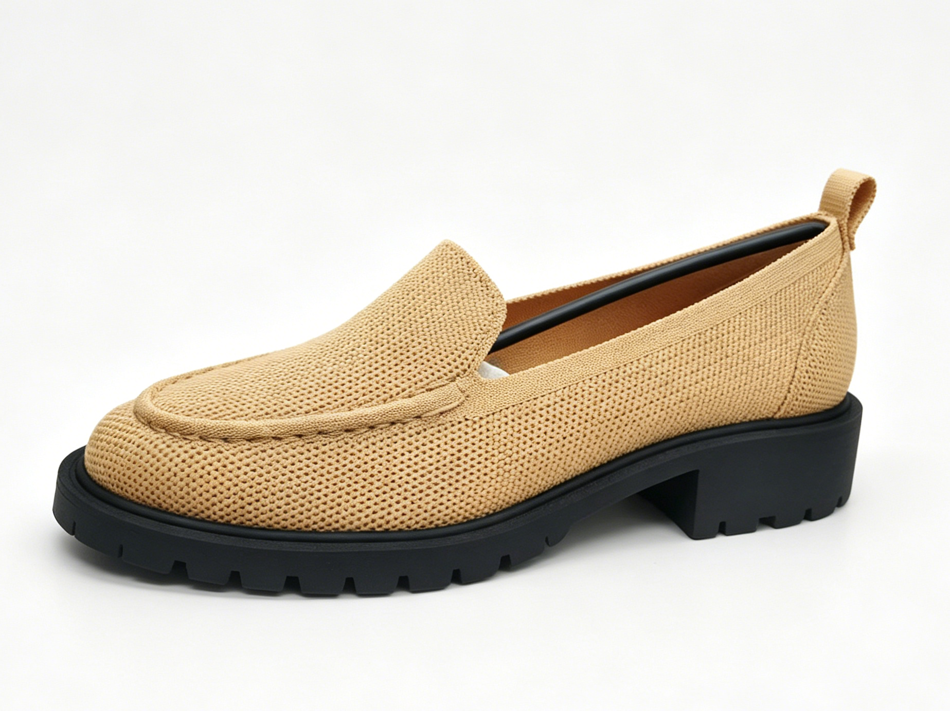 WOMEN'S KNIT CHUNKY PLATFORM LOAFER