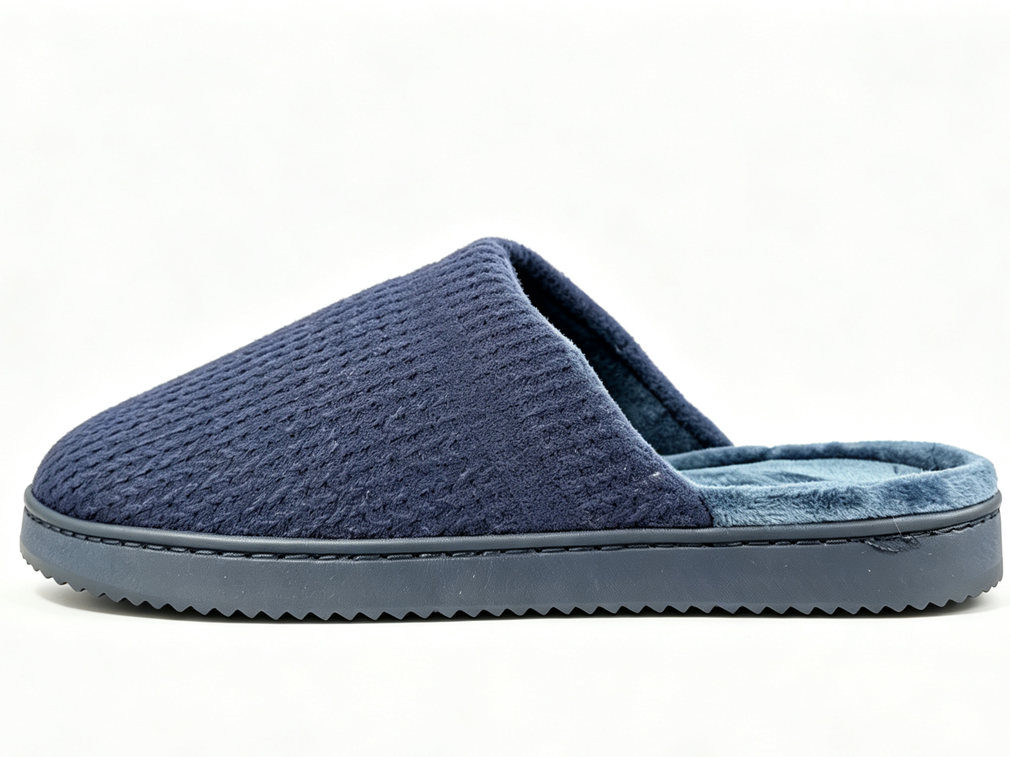 MEN'S WAFFLE KNIT SLIDE WARM SLIPPER