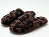 WOMEN'S LEOPARD PRINT FUZZY SLIDE SLIPPER