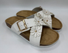 WOMEN'S DAISY FLOWER DOUBLE STRAP FOOTBED