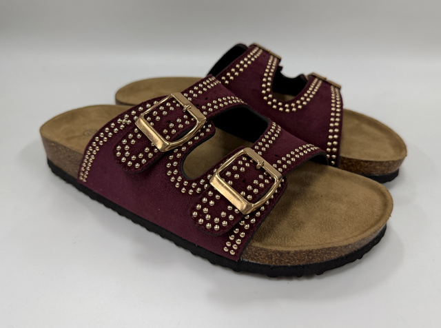 WOMENS STUDDED FOOTBED