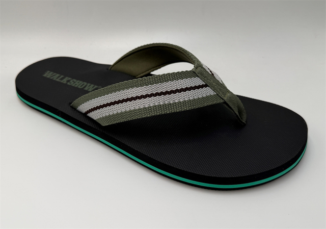 MEN'S STRIPE WOVEN WEBBING FLIP FLOP
