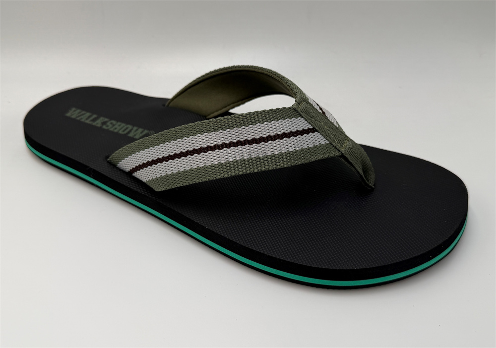 MEN'S STRIPE WOVEN WEBBING FLIP FLOP