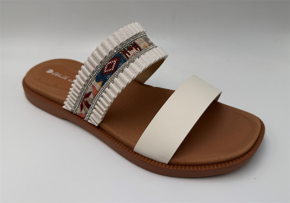 WOMEN'S BOHO BEADED TWO STRAP SANDAL