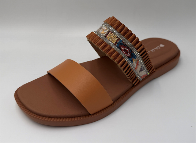 WOMEN'S BOHO BEADED TWO STRAP SANDAL