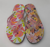 WOMEN'S TROPICAL FLORAL GLITTER STRAP FLIP FLOP