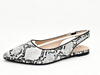 WOMEN'S SNAKE PRINT SLINGBACK POINTED FLAT