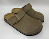 WOMEN'S FAUX SUEDE AJUSTABLE BUCKLE MULE CLOG
