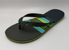 MEN'S GRADIENT STRIPE LETTER PRINT FLIP FLOP