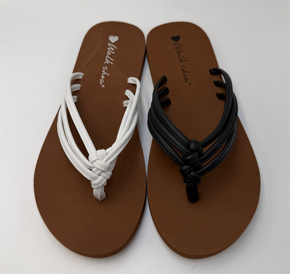 WOMEN'S KNOTTED MULTI STRAP FLIP FLOP